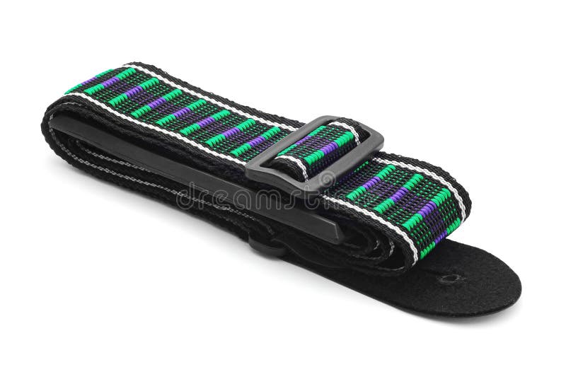 Guitar strap stock image. Image of strap, green, white 40257241