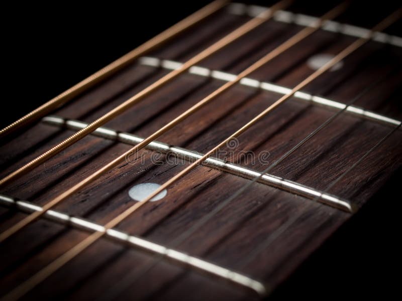Guitar strings close up stock images
