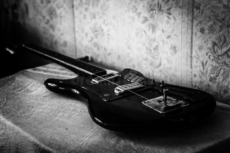 Guitar on the table stock image. Image of handle, mastering 138545771