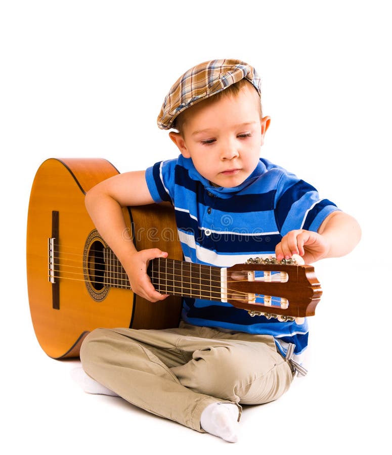 Guitar tune stock image. Image of emotion, little, people 31862237