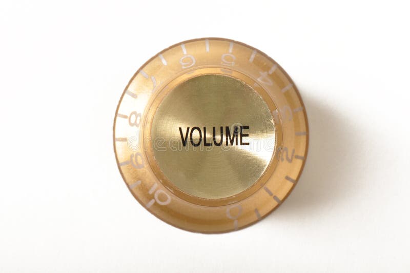 Guitar volume knob stock photography