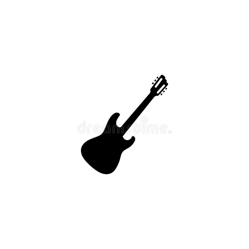Guitar Wave Logo Template vector symbol royalty free illustration.