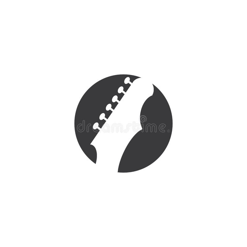 Guitar Wave Logo Template vector symbol stock illustration.