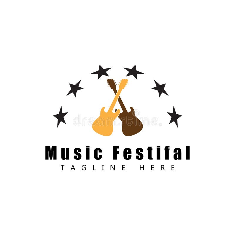 Guitar Wave Logo Template vector symbol nature vector illustration