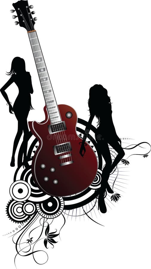 Guitar Abstract stock illustration. Illustration of instrument 14314533