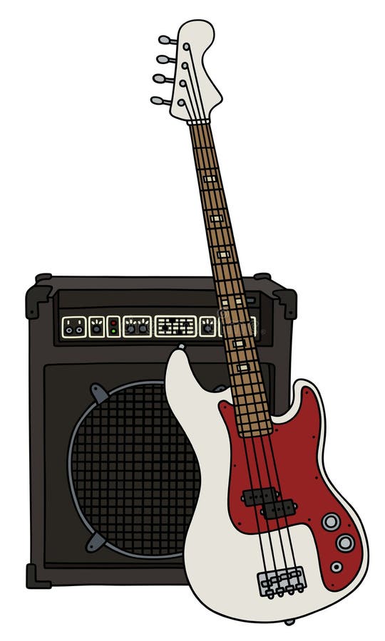 Illustration D'un Médiator De Guitare Électrique Isolé Avec Une Guitare  Basse Électrique À Quatre Cordes Clip Art Libres De Droits, Svg, Vecteurs  Et Illustration. Image 76399209