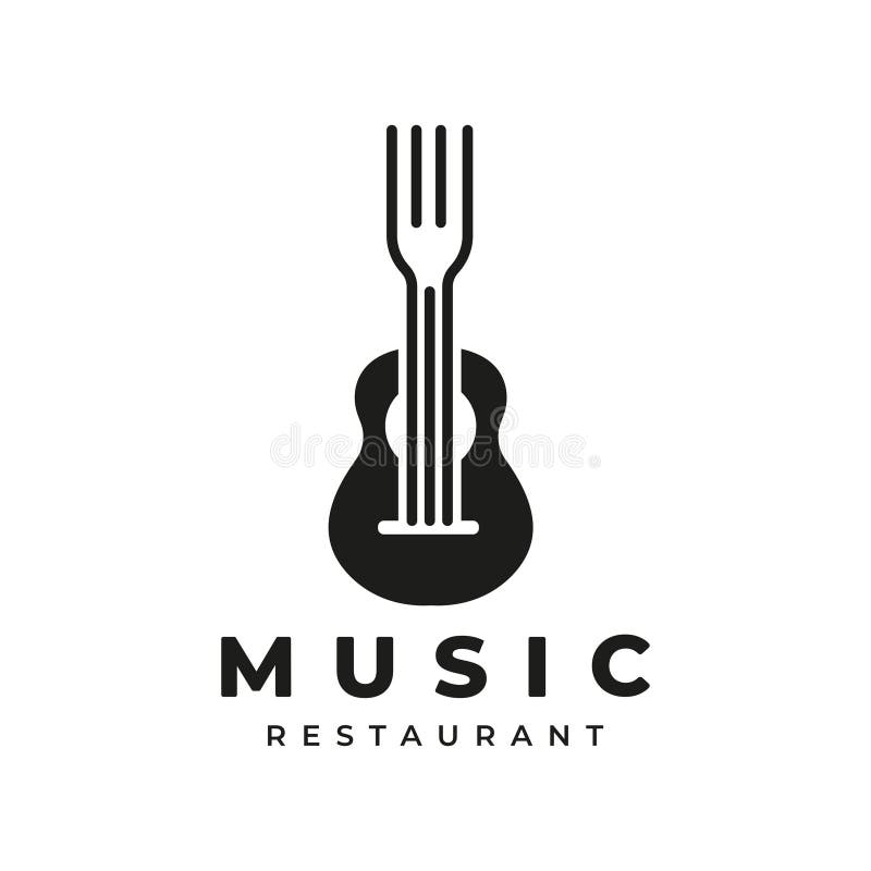 Classical Guitar with Forks can be used for Music Restaurant Design. Classical Guitar with Forks can be used for Music Restaurant Design