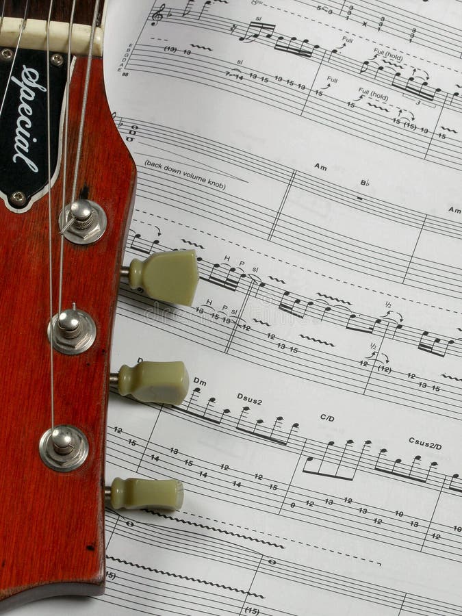 Download Guitare et onglet photo stock. Image du léchez, transmission - 20314