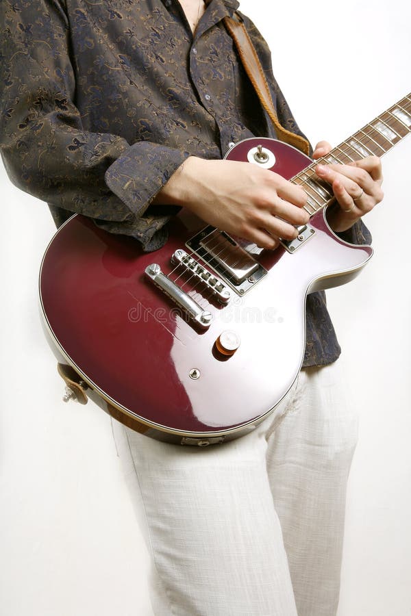 Guitarist plays