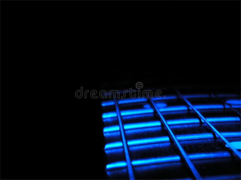 Guitarra de los azules fotos de archivo