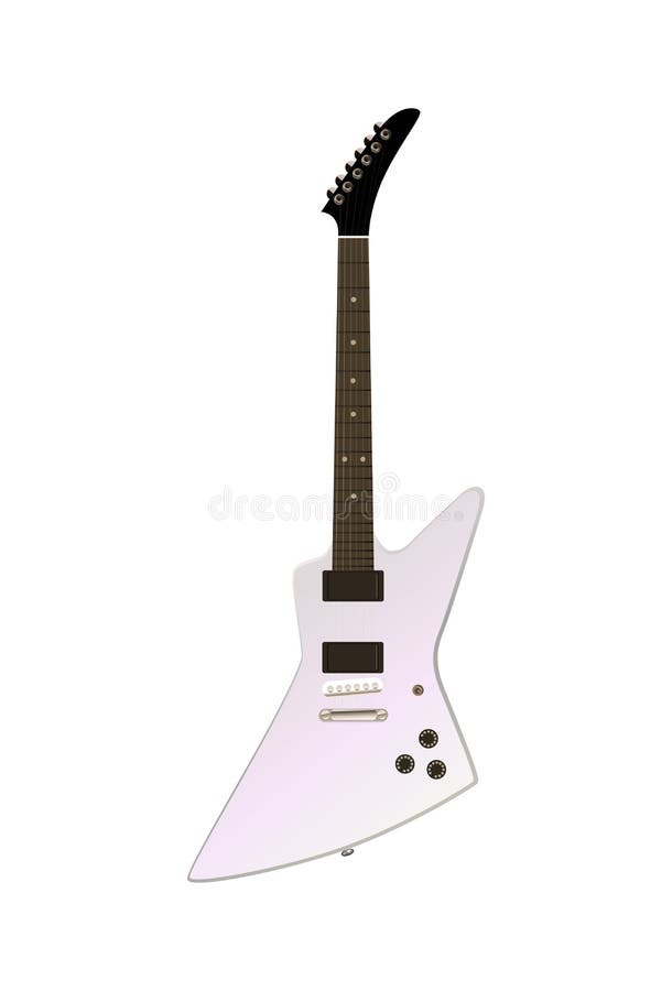 Guitarra elétrica moderna branca ilustração do vetor Guitarra elétrica moderna branca ilustração do vetor