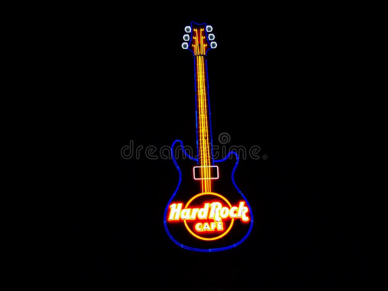 Guitarra - hard rock cafe baltimore maryland imagens de stock royalty free