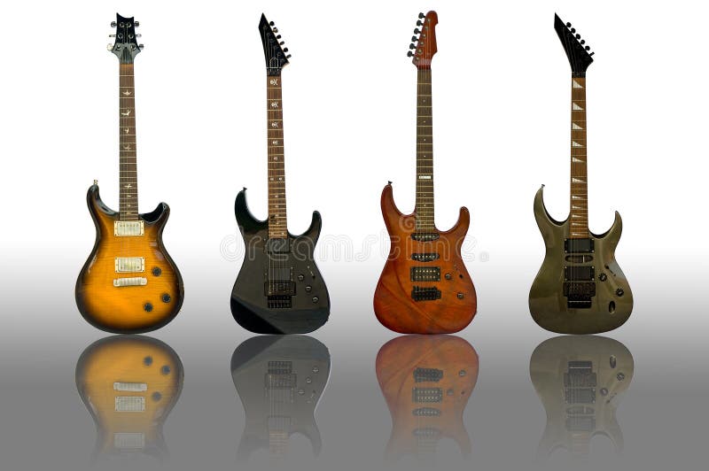 The guitars stock photography