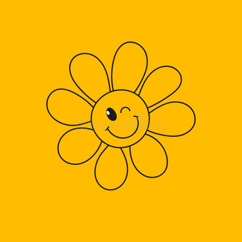 Emoticon De La Margarita, Emoji, Gritando Hacia Fuera ` De La Venta Del