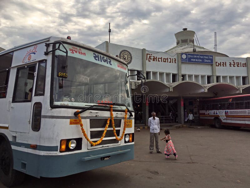 Gujarat State Bus at Himatnagar Central Editorial Stock Photo Image