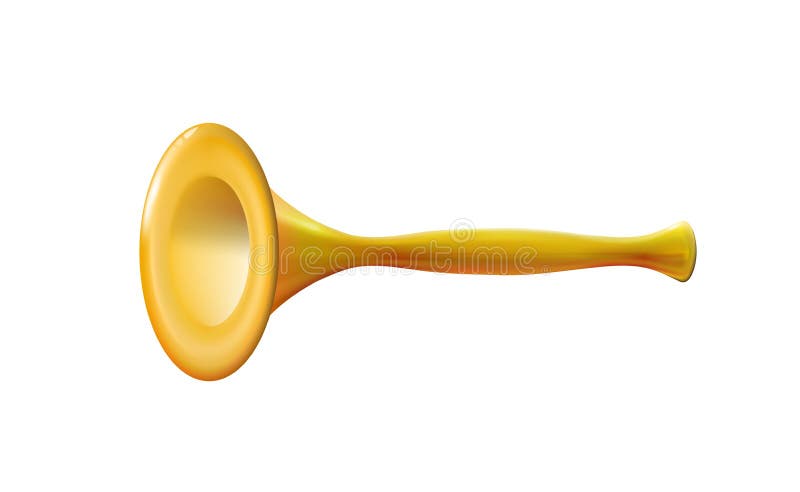 Gul eller guld- reedpipe för realistisk 3d isolerat glansigt vindmusikinstrument, trumpettecken, symbol för garnering eller ferie stock illustrationer Gul eller guld- reedpipe för realistisk 3d isolerat glansigt vindmusikinstrument, trumpettecken, symbol för garnering eller ferie stock illustrationer