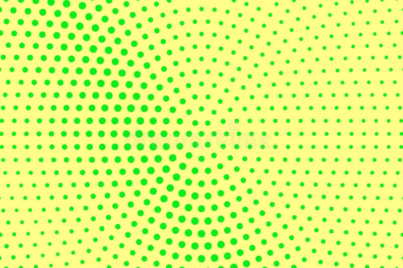 Gul gr? n rastrerad vektorbakgrund Gles rastrerad textur Diagonal dotworklutning Vibrerande prickig halvton vektor illustrationer