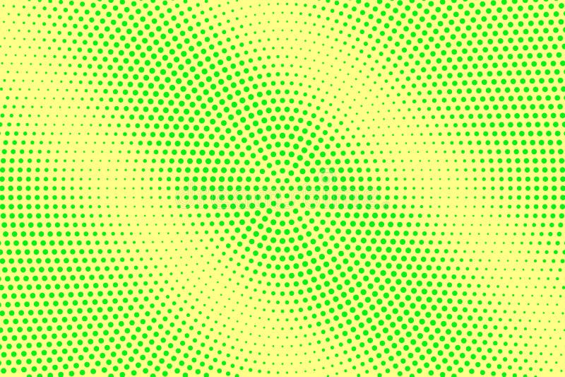Gul gr? n rastrerad vektorbakgrund Grungy rastrerad textur Diagonal dotworklutning stock illustrationer