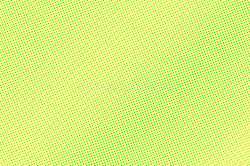 Gul gr? n rastrerad vektorbakgrund Liten rastrerad textur Neondotworklutning Vibrerande prickig halvton vektor illustrationer