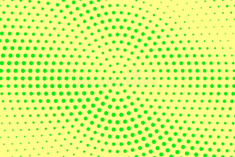 Gul gr? n rastrerad vektorbakgrund Rund rastrerad textur Centrerad dotworklutning Vibrerande prickig halvton royaltyfri illustrationer