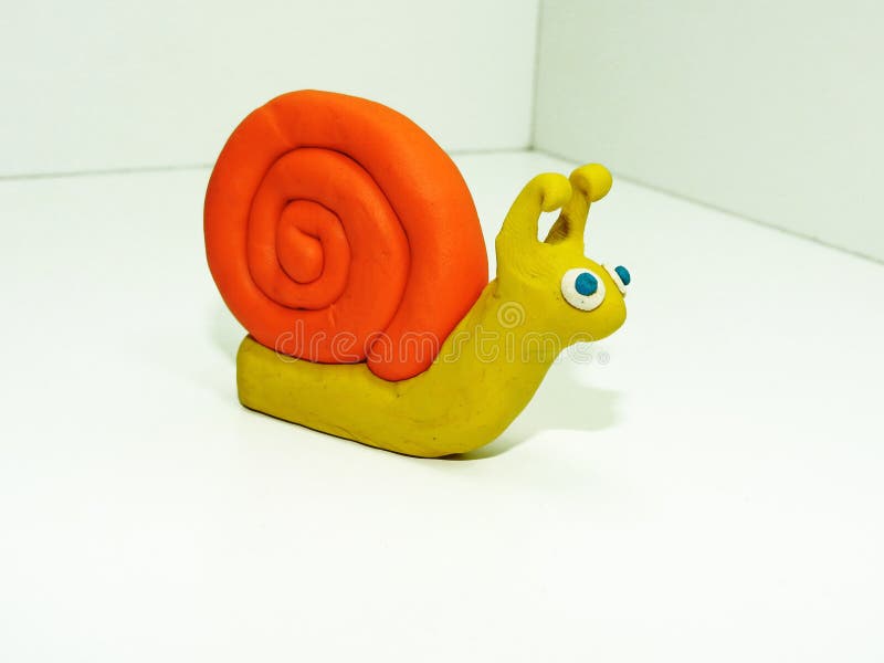 Gul liten snigel arkivbild Gul liten snigel arkivbild
