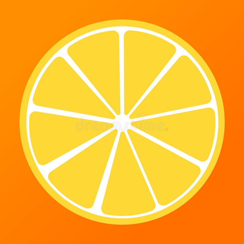 Gul och orange bakgrundssommar för halv citron - royaltyfri illustrationer