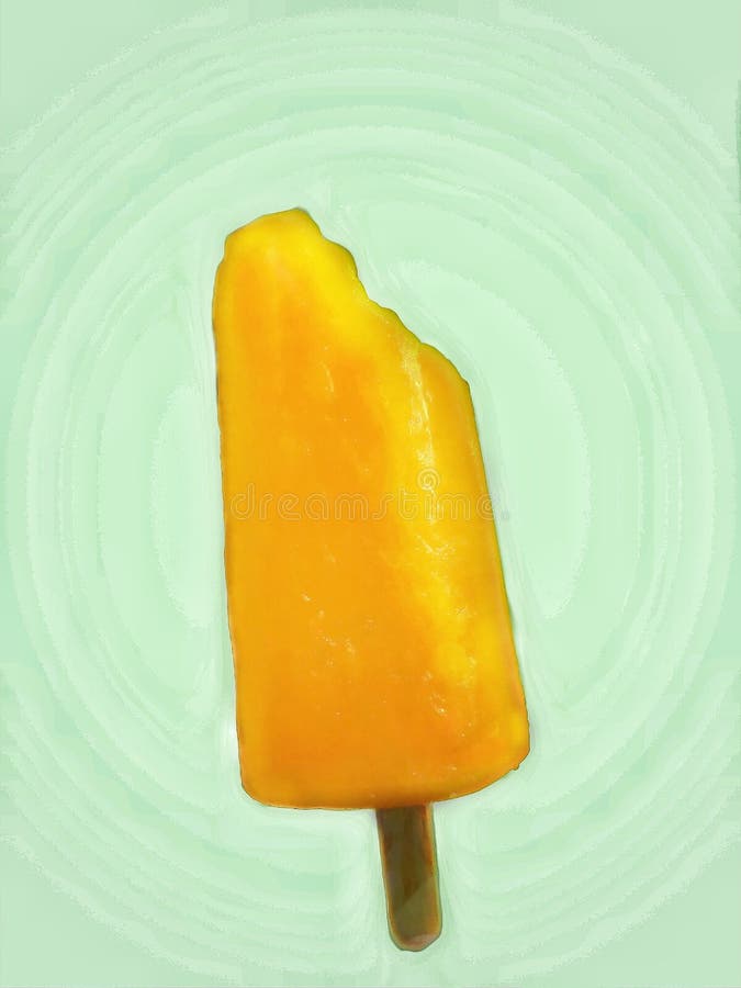 Gula mangoanstrykningisglassar royaltyfria foton Gula mangoanstrykningisglassar royaltyfria foton
