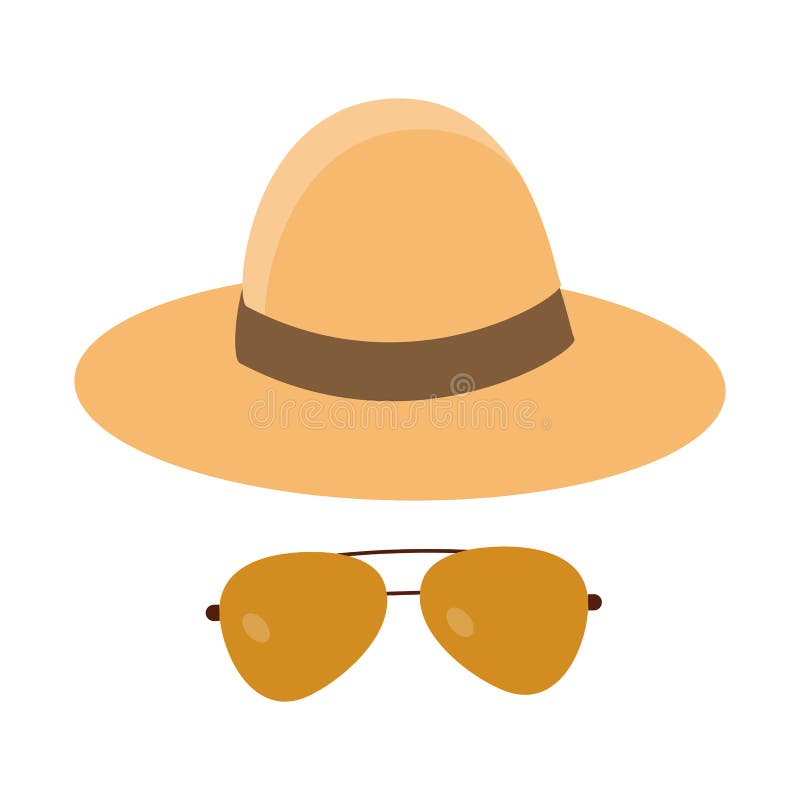 Gula Straw Woman Hat stock illustrationer
