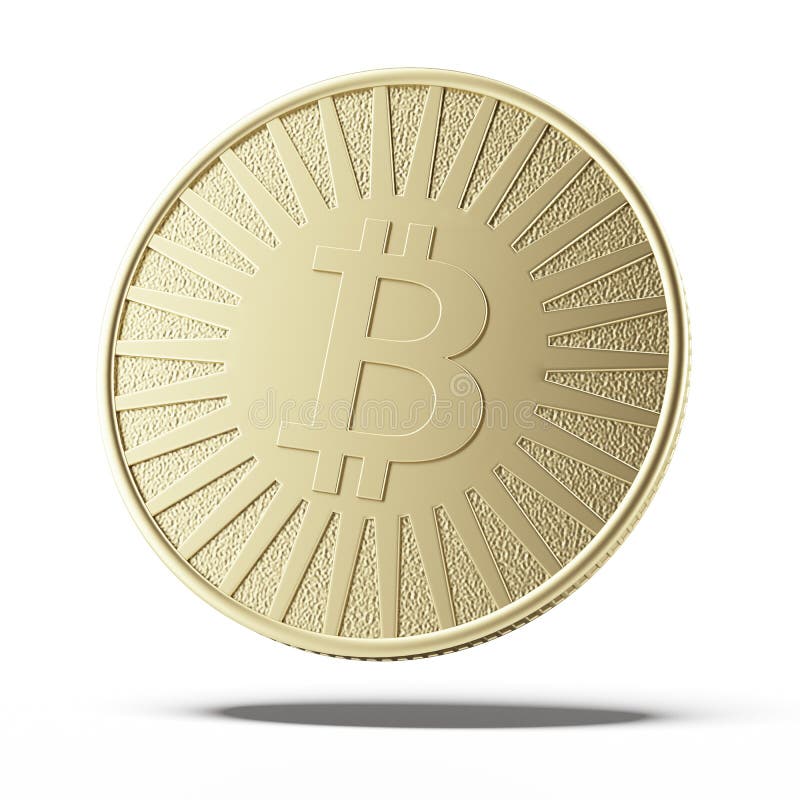 Guld- Bitcoin mynt vektor illustrationer