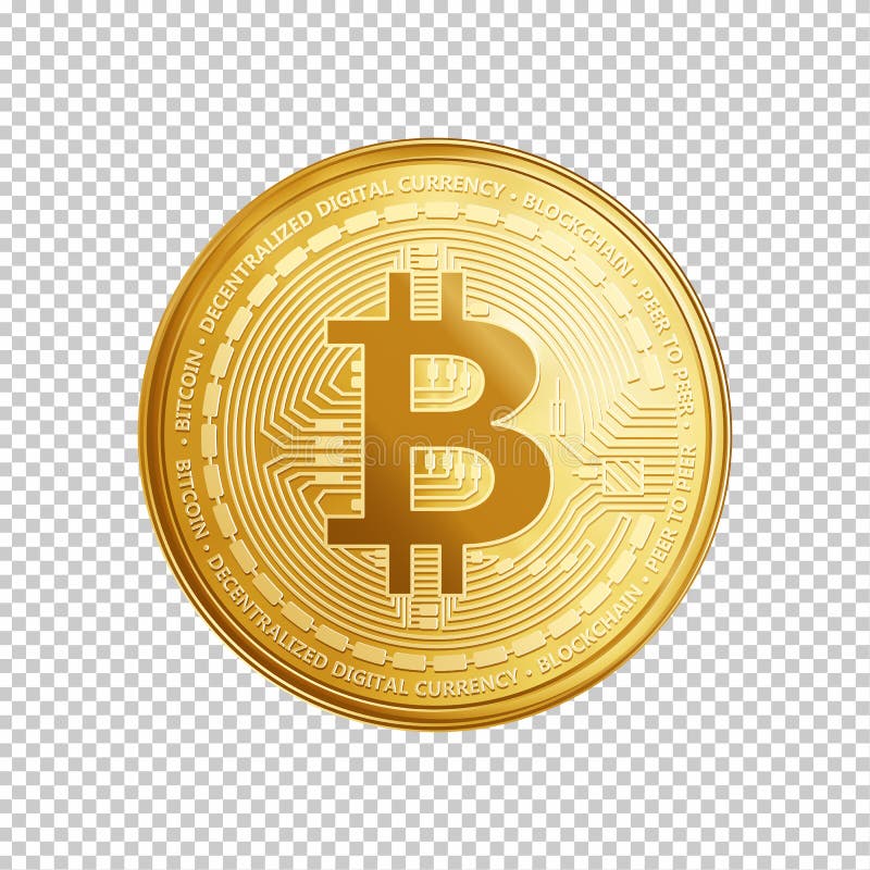 Guld- bitcoinmyntsymbol