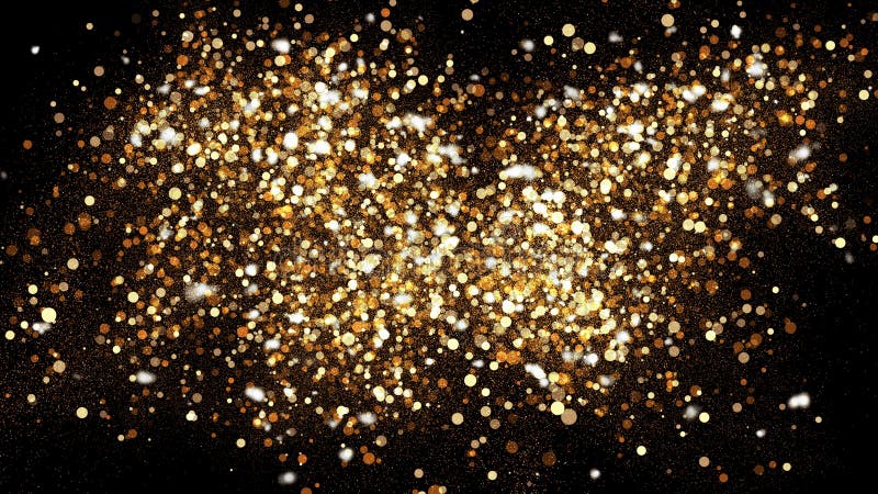 Guld- blänka damm på svart bakgrund Moussera färgstänkillustrationen med guld- pulver Bokeh glödande magisk misteffekt royaltyfri illustrationer Guld- blänka damm på svart bakgrund Moussera färgstänkillustrationen med guld- pulver Bokeh glödande magisk misteffekt royaltyfri illustrationer