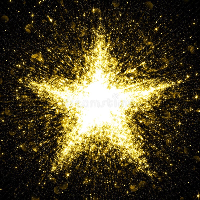 Guld- blänka stjärna av blinkande stjärnor royaltyfri illustrationer Guld- blänka stjärna av blinkande stjärnor royaltyfri illustrationer