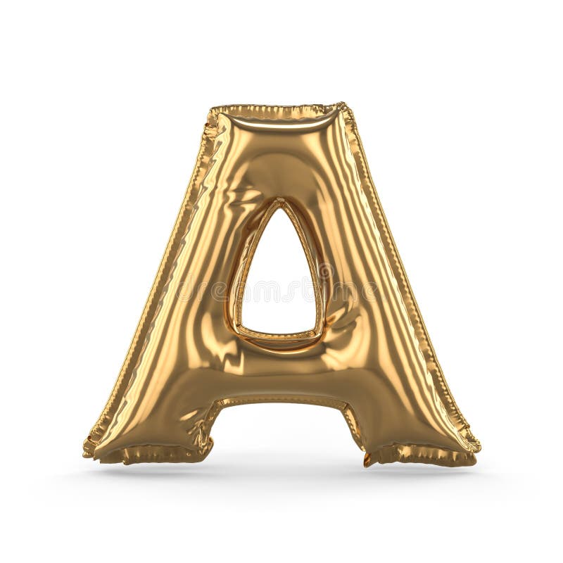 Guld- bokstav A gjorde av den isolerade uppblåsbara ballongen 3d royaltyfri illustrationer Guld- bokstav A gjorde av den isolerade uppblåsbara ballongen 3d royaltyfri illustrationer