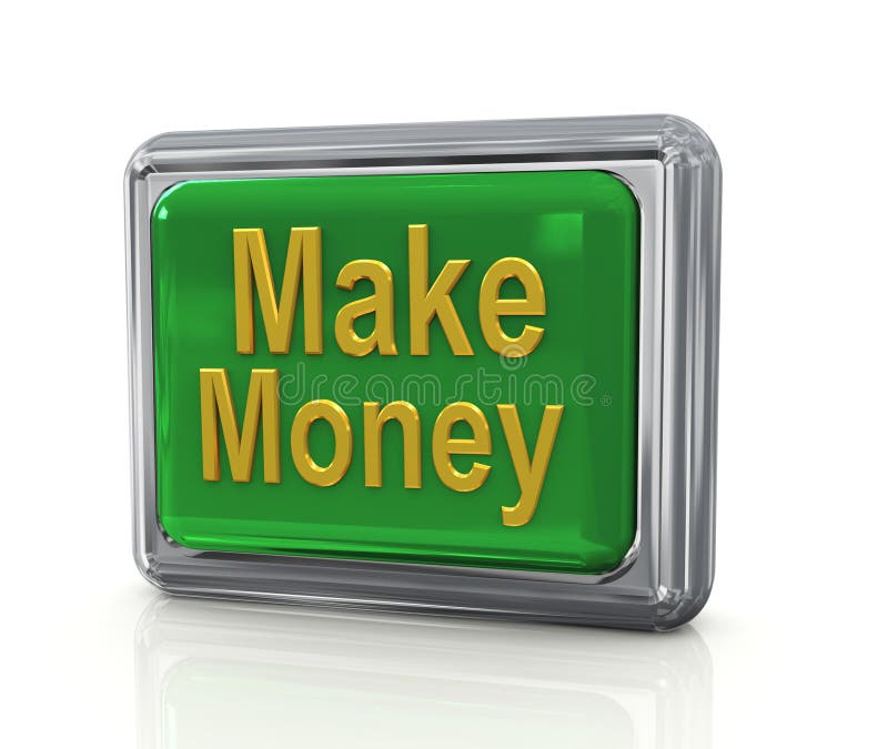 Tjäna guld pengar stock illustrationer