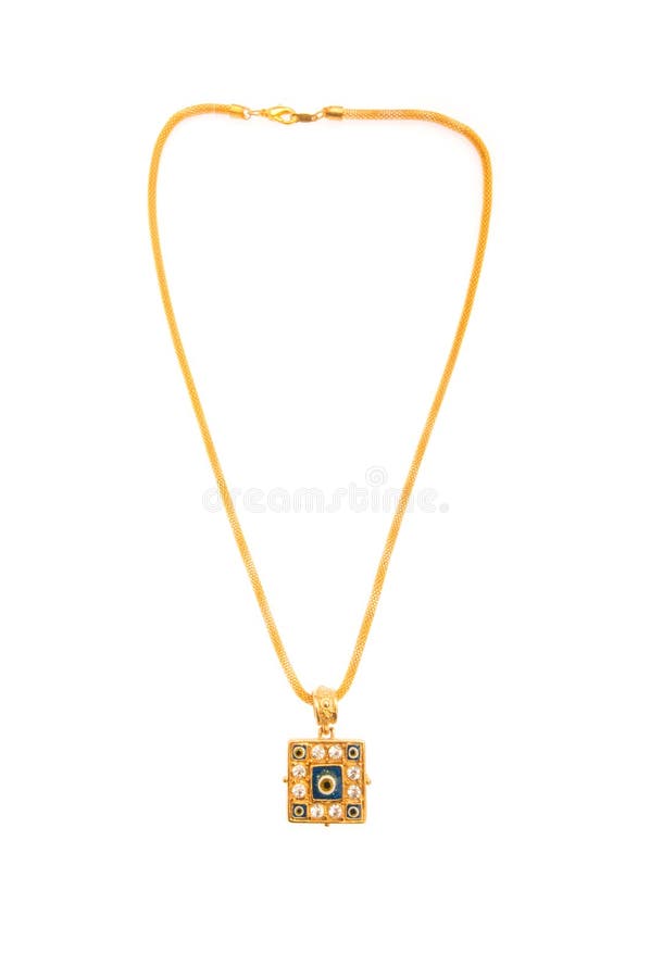 guld- isolerat halsband royaltyfri foto guld- isolerat halsband royaltyfri foto