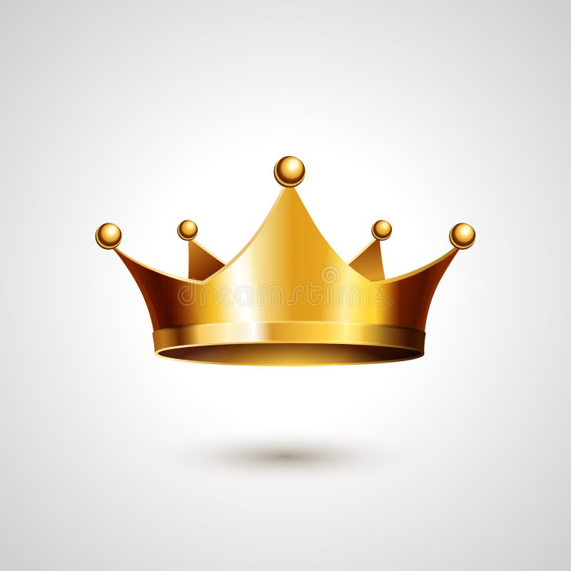 Guld- krona som isoleras på vit bakgrund royaltyfri illustrationer Guld- krona som isoleras på vit bakgrund royaltyfri illustrationer
