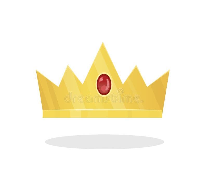 Guld- kronasymbol för vektor royaltyfri illustrationer