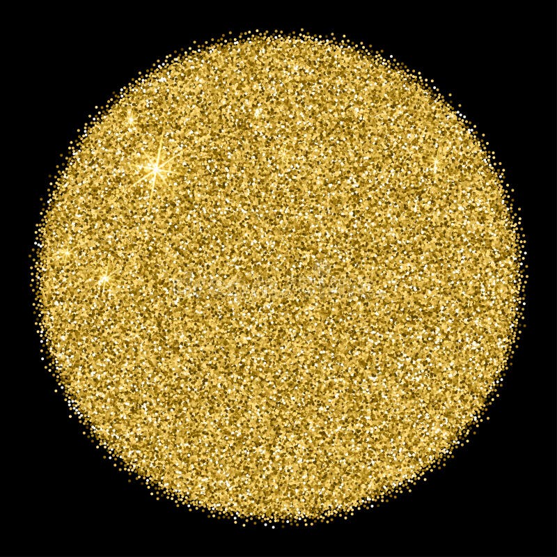 Guld- ljus glödande cirkel på svart bakgrund Guld- emblem Logo Concept för smycken royaltyfri illustrationer Guld- ljus glödande cirkel på svart bakgrund Guld- emblem Logo Concept för smycken royaltyfri illustrationer
