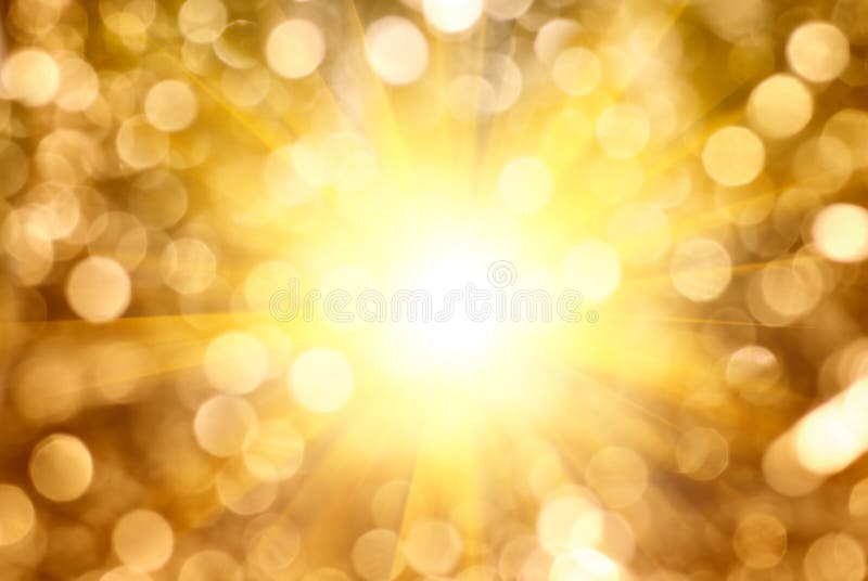 Guld- ljus sparkling för bristning