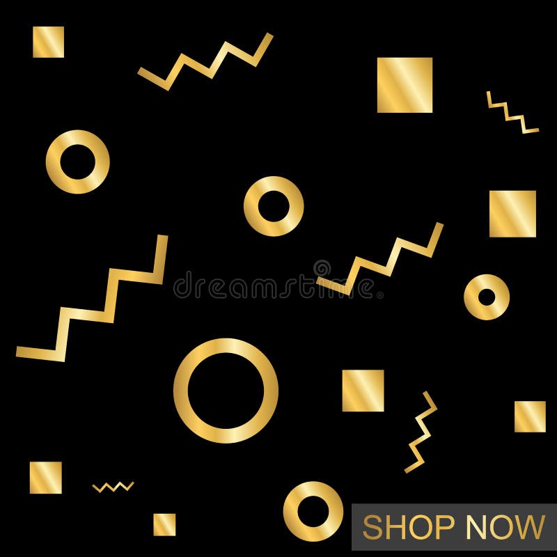 Guld- moderiktiga geometriska beståndsdelar för design stock illustrationer Guld- moderiktiga geometriska beståndsdelar för design stock illustrationer