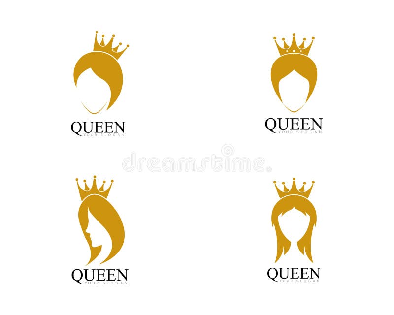 guld- skönhetdrottning med illsutration för vektor för kronamalllogo royaltyfri illustrationer guld- skönhetdrottning med illsutration för vektor för kronamalllogo royaltyfri illustrationer