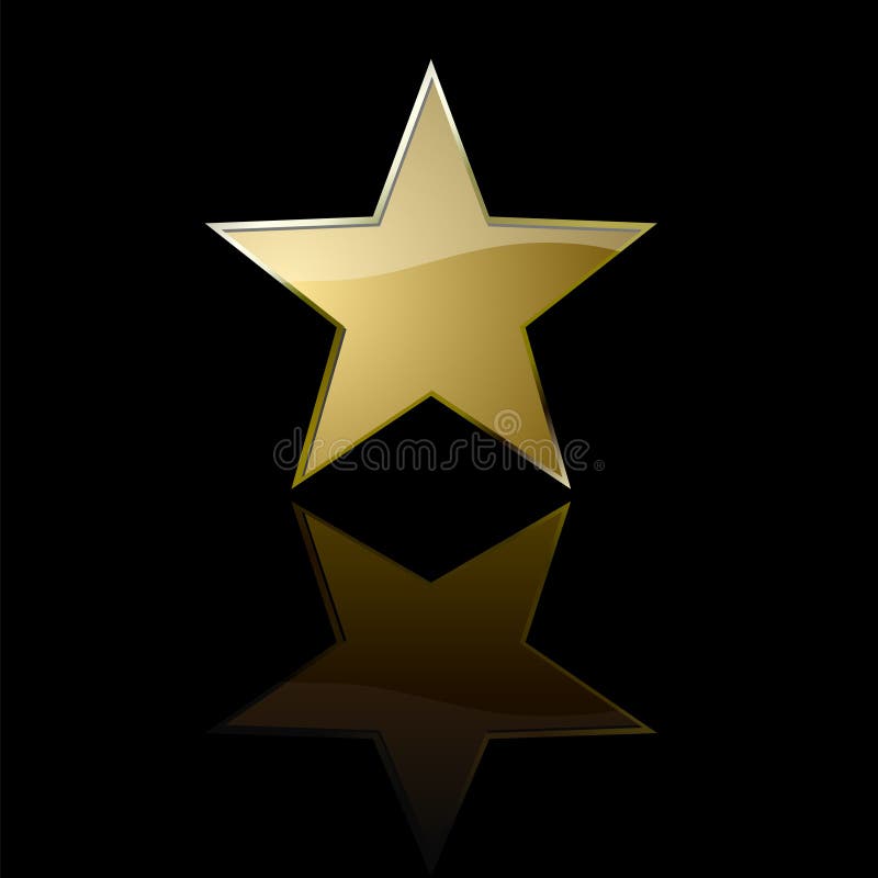 Guld- stjärna vektor illustrationer