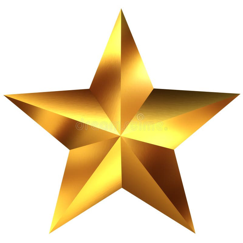 Guld- stjärna royaltyfri illustrationer