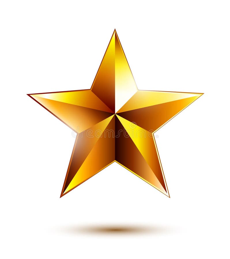 Guld- stjärna stock illustrationer