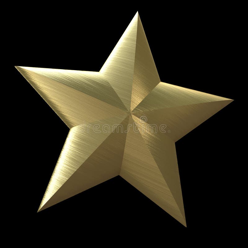 Guld- stjärna royaltyfri illustrationer