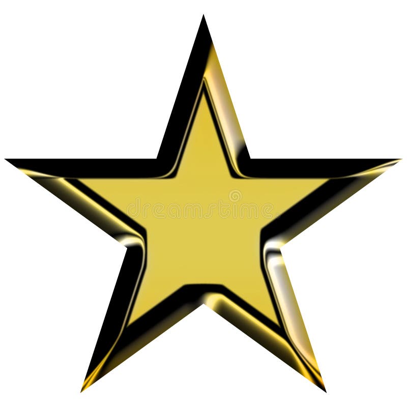 Guld- stjärna royaltyfri illustrationer