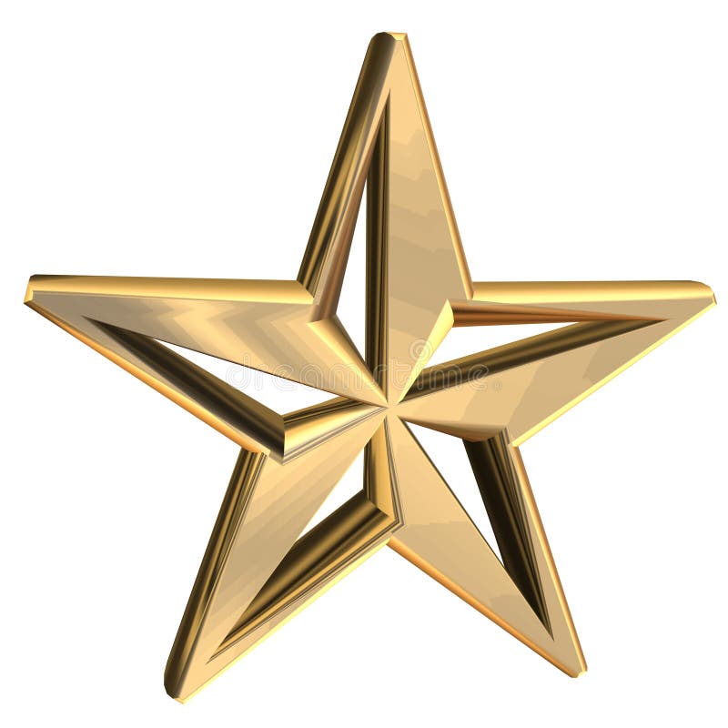Guld- stjärna stock illustrationer