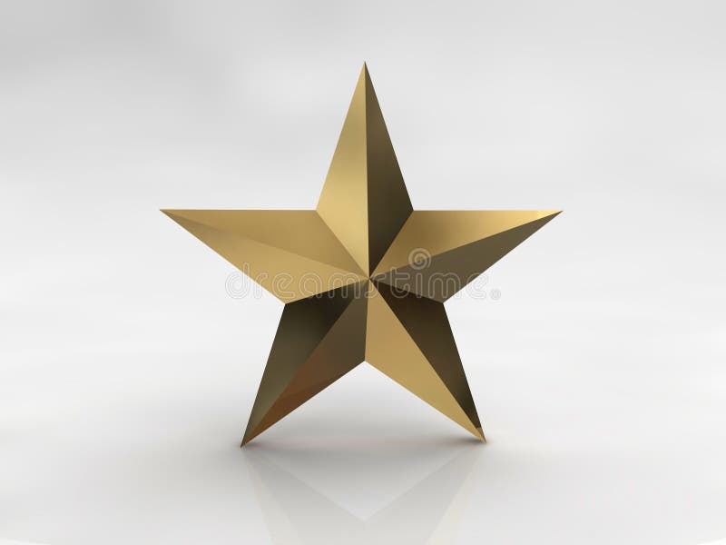 Guld- stjärna royaltyfri illustrationer