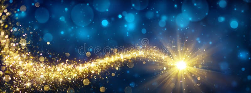 Guld- stjärna för jul stock illustrationer