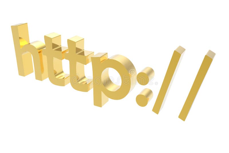 Guld- text 3d stock illustrationer
